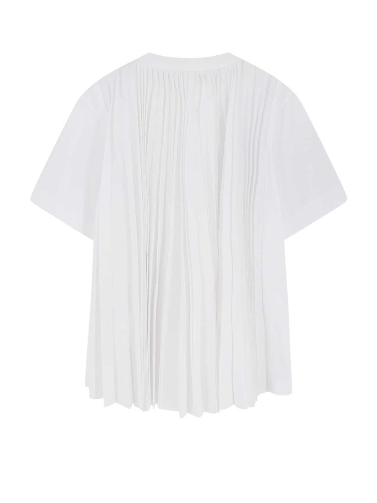 sacai Cotton and Polyester T-Shirt - White - Image 2 of 3