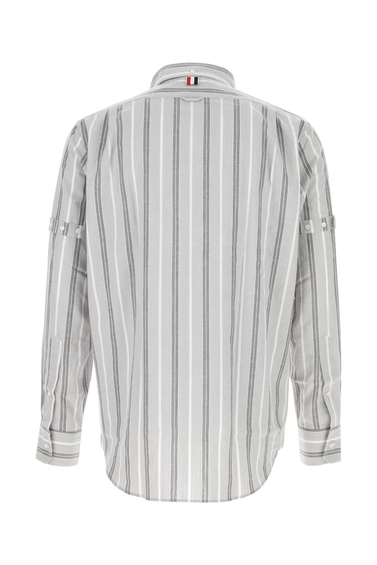Thom Browne Embroidered Cotton Shirt - Med Grey - Image 2 of 2