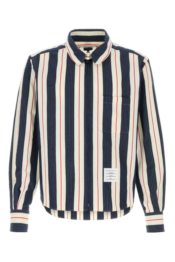 thom browne Embroidered Jersey Shirt - RWBWHT