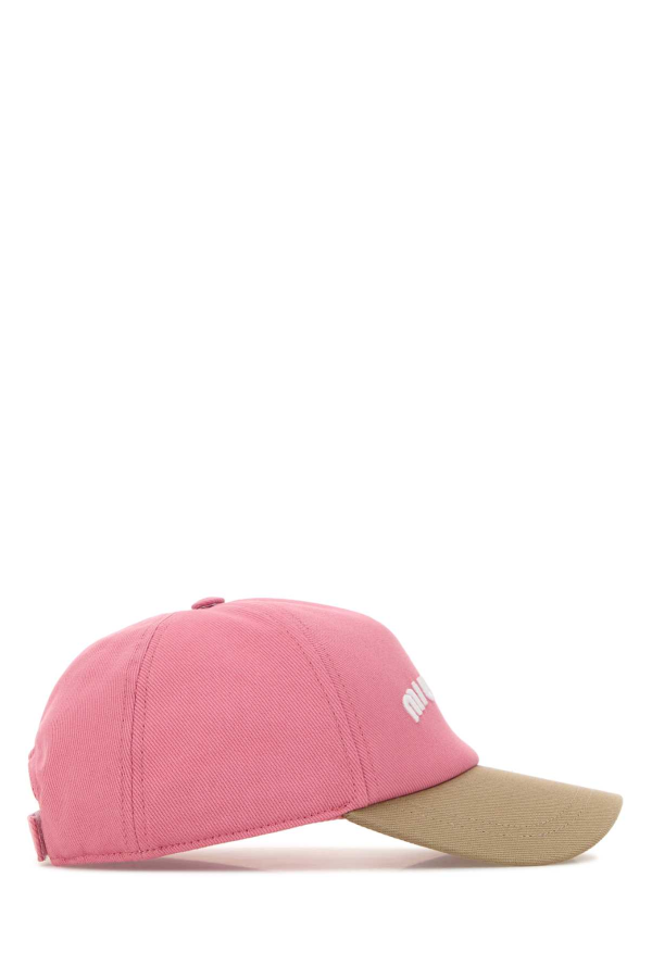MIU MIU Two-Tone Cotton Baseball Cap - Begoniacorda