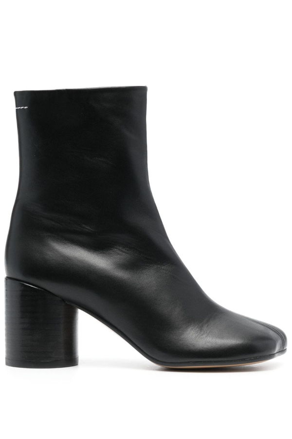MM6 Maison Margiela Anatomic Leather Ankle Boots - Black