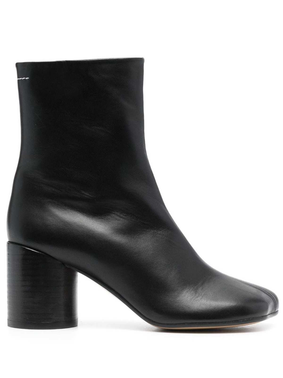 MM6 Maison Margiela Anatomic Leather Ankle Boots - Black - Image 1 of 4
