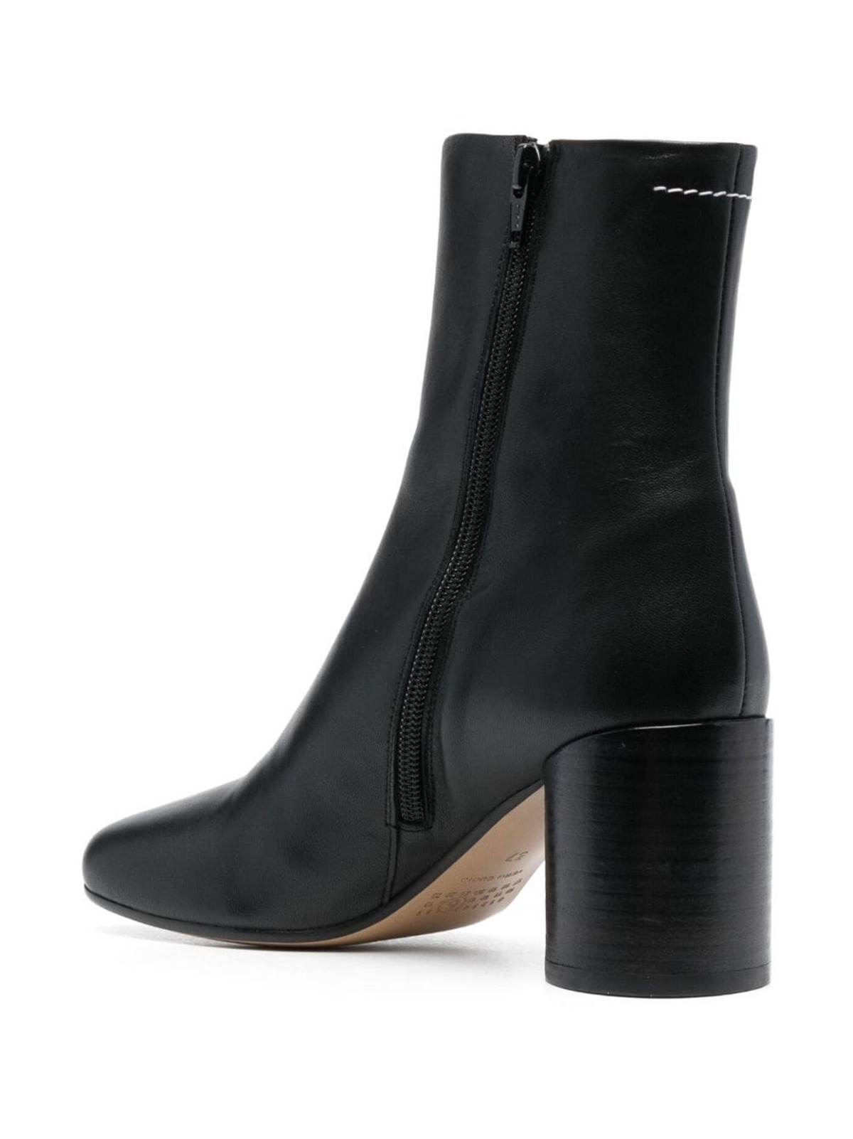 MM6 Maison Margiela Anatomic Leather Ankle Boots - Black - Image 4 of 4