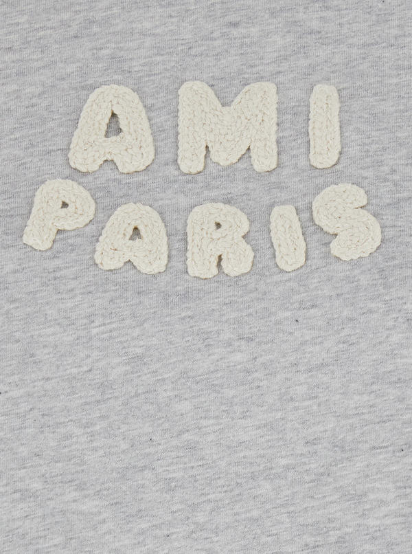 Ami Alexandre Mattiussi T-Shirt With Embroidered Patch Ami Paris - Gray