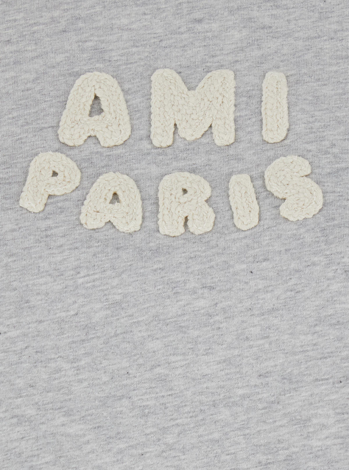 Ami Alexandre Mattiussi T-Shirt With Embroidered Patch Ami Paris - Gray - Image 3 of 3