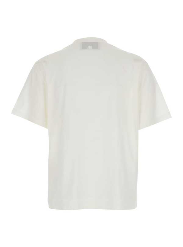 Ami Alexandre Mattiussi Classic Fit Short Sleeve T-Shirt with Ami De Coeur Patch - White