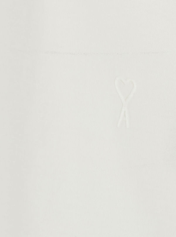 Ami Alexandre Mattiussi Classic Fit Short Sleeve T-Shirt with Ami De Coeur Patch - White