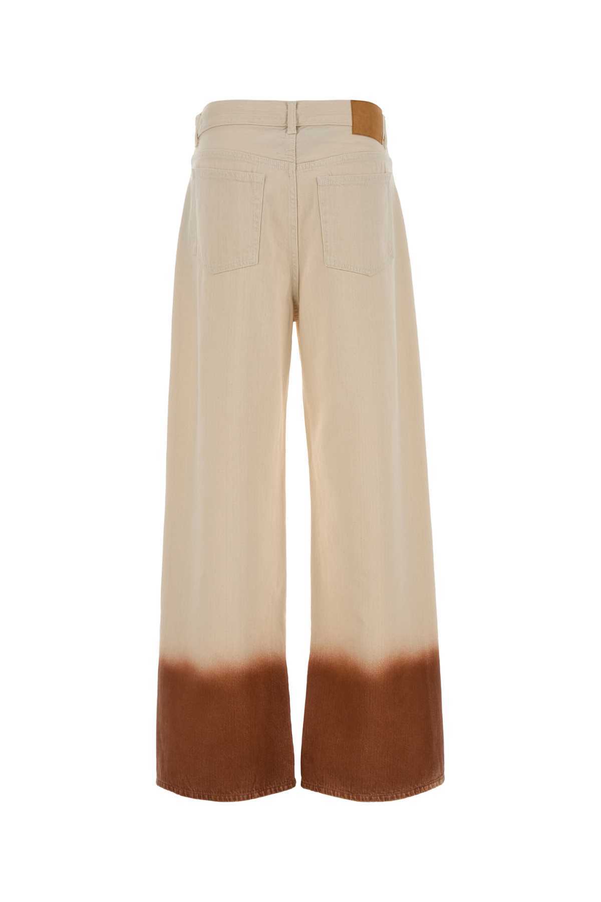 Alanui Two-Tone Denim Wide-Leg Jeans - OFFWHITEBUR - Image 2 of 2
