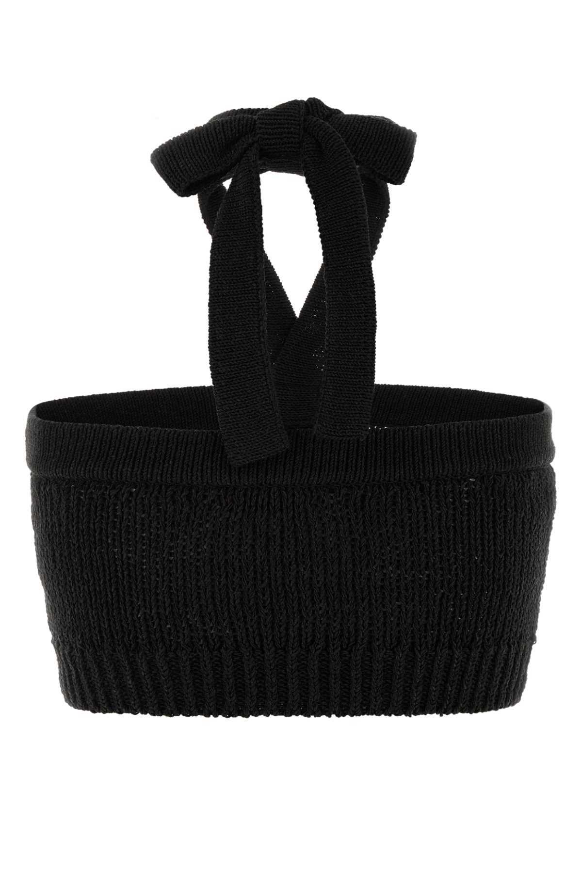 Alanui Slate Polyester Blend Island Memories Crop-Top - Black - Image 2 of 2