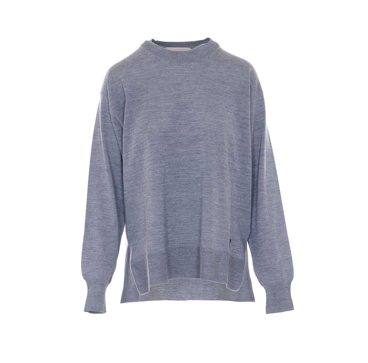 Ami Alexandre Mattiussi Ami De Coeur Sweater - Gray - Image 1 of 4
