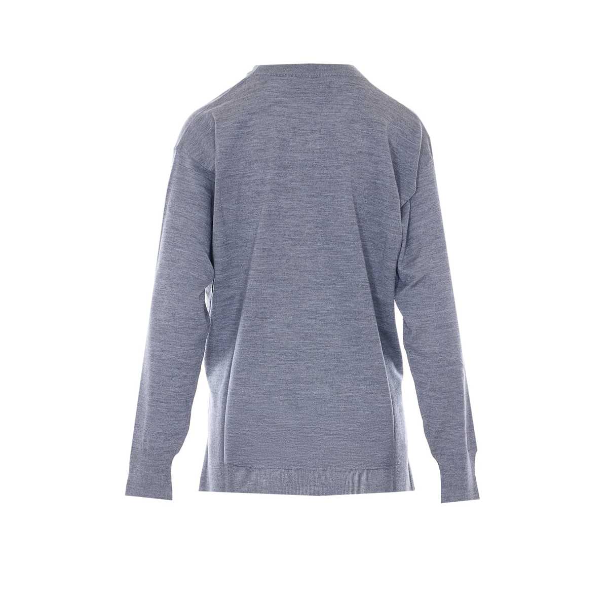 Ami Alexandre Mattiussi Ami De Coeur Sweater - Gray - Image 2 of 4