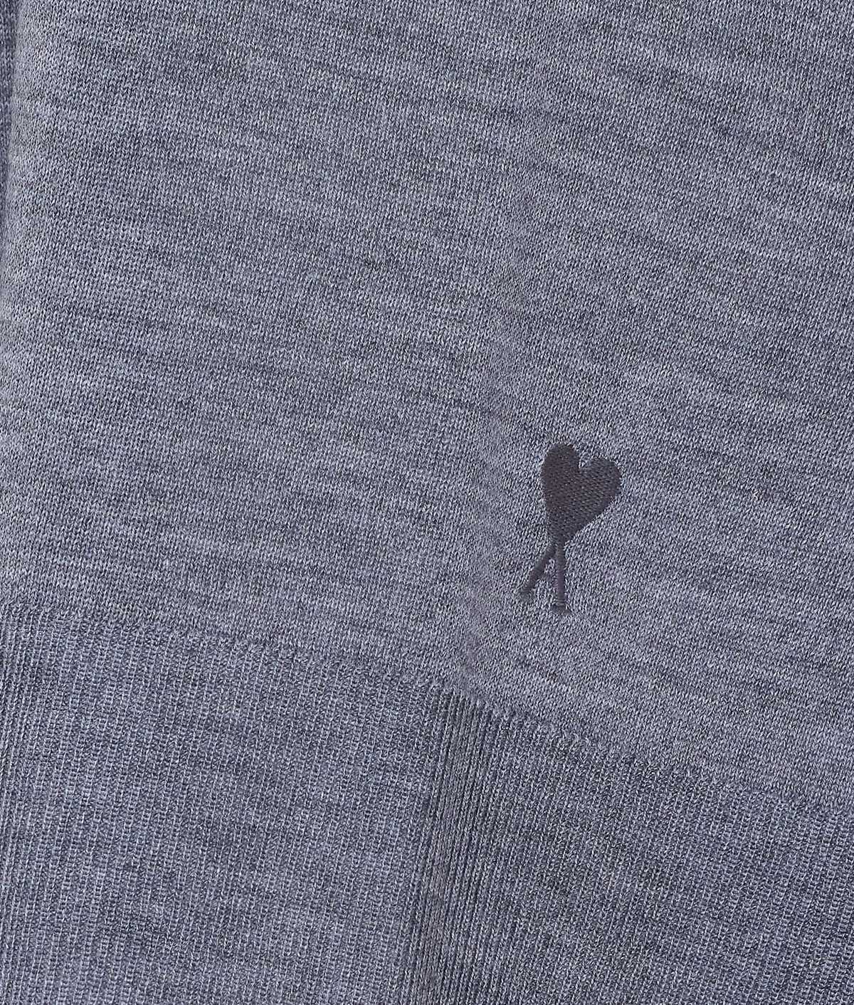 Ami Alexandre Mattiussi Ami De Coeur Sweater - Gray - Image 3 of 4