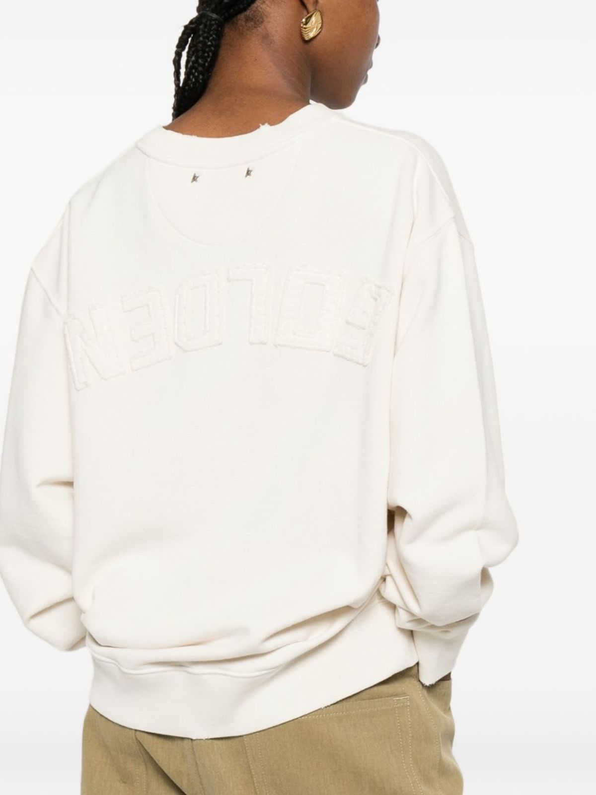 Golden Goose Cotton Crewneck Sweatshirt - White - Image 2 of 5