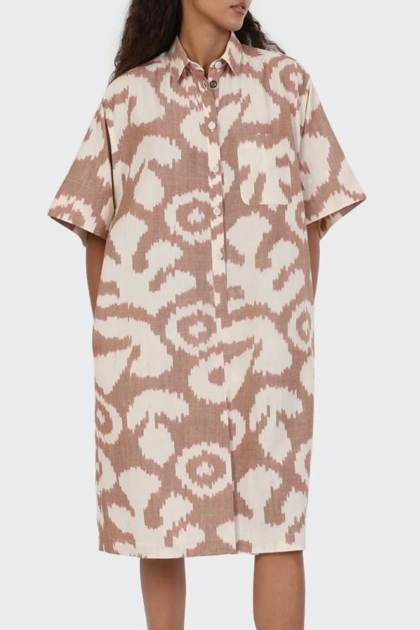 Kardo June Ikat Dress - Brick