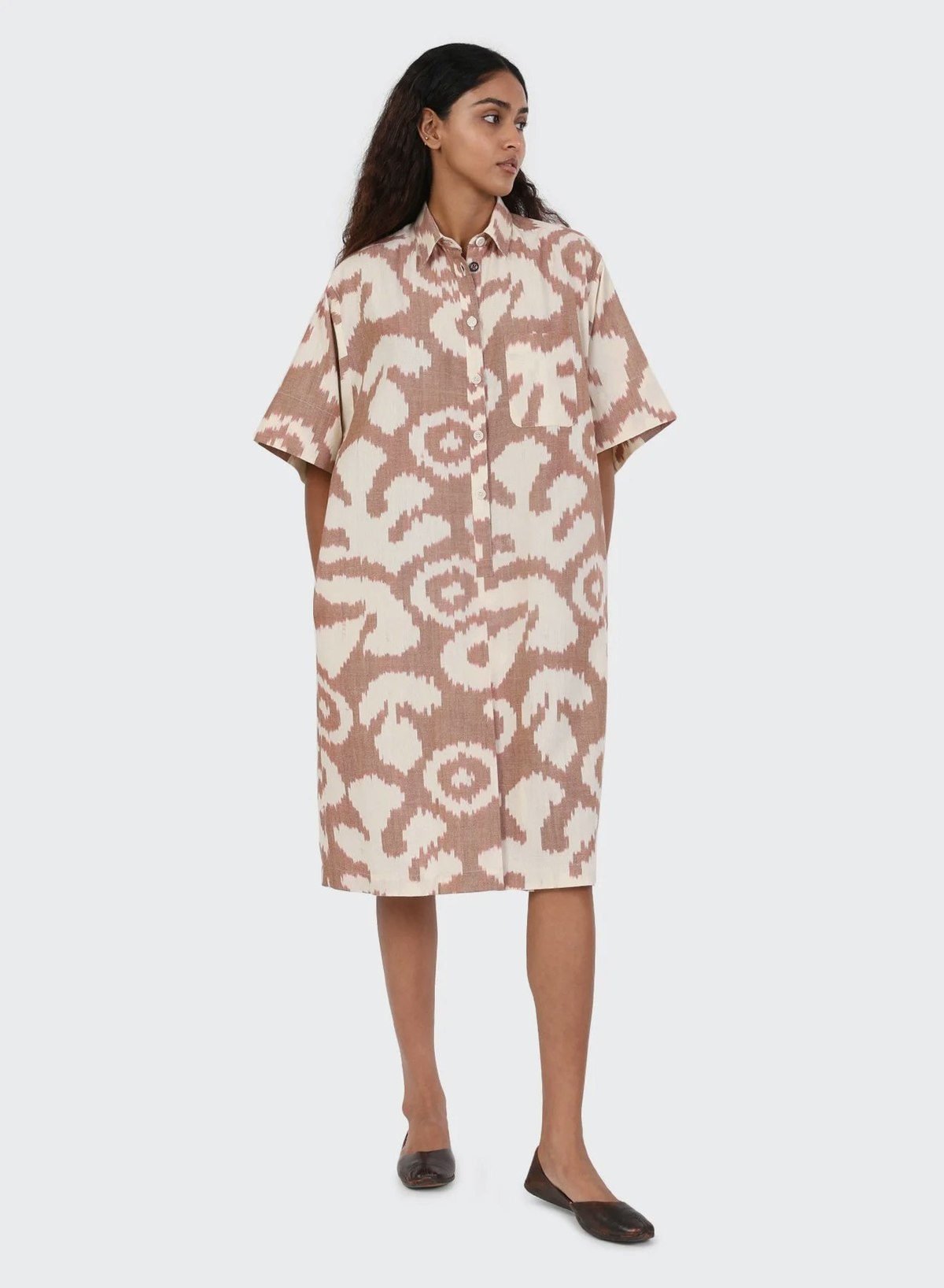 Kardo June Ikat Dress - Brick - Image 2 of 8