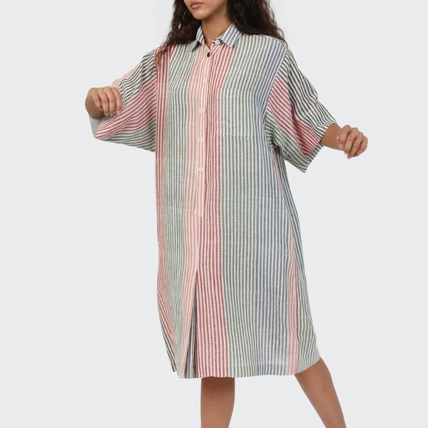Kardo June Handwoven Stripe Dress - Multi