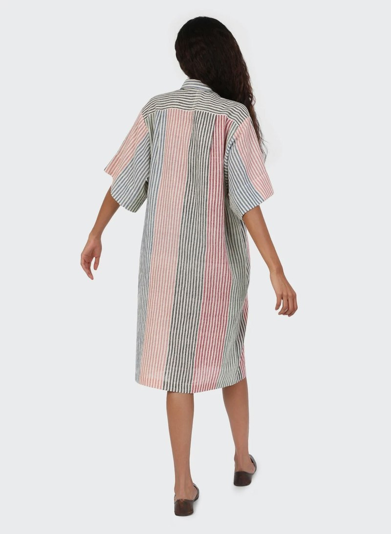 Kardo June Handwoven Stripe Dress - Multi