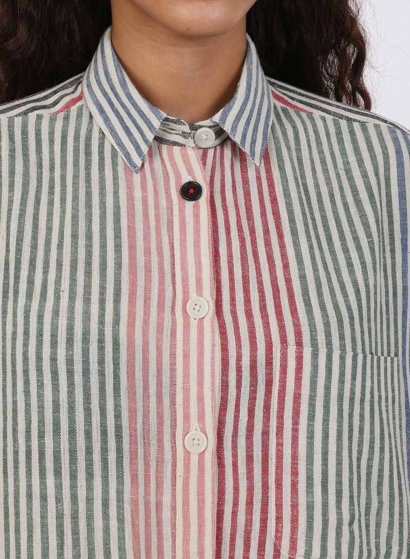 Kardo June Handwoven Stripe Dress - Multi