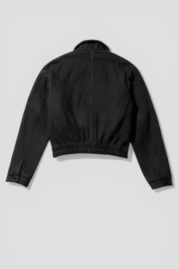 Assembly Black Denim Crop Zip Jacket