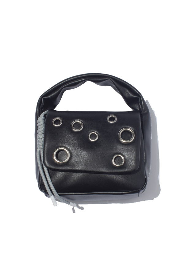 F/CE Tech Leather Eyelet Mini Pouch Bag