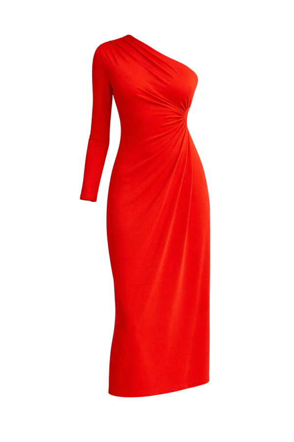 acler Stanmore One Shoulder Dress - Scarlet