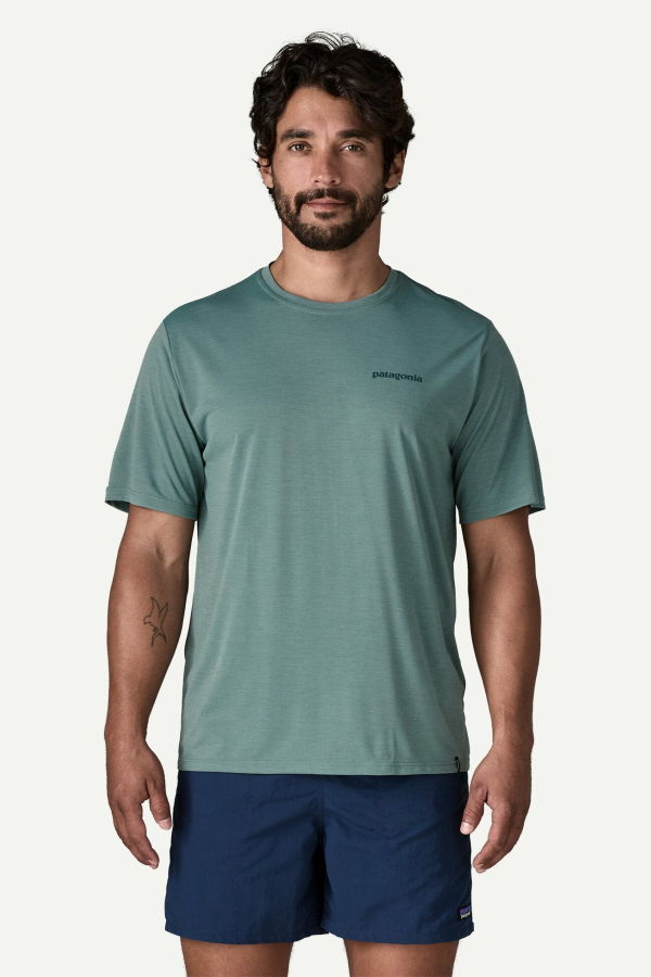 Patagonia Capilene Cool Daily Boardshort Logo Shirt - Dyno White