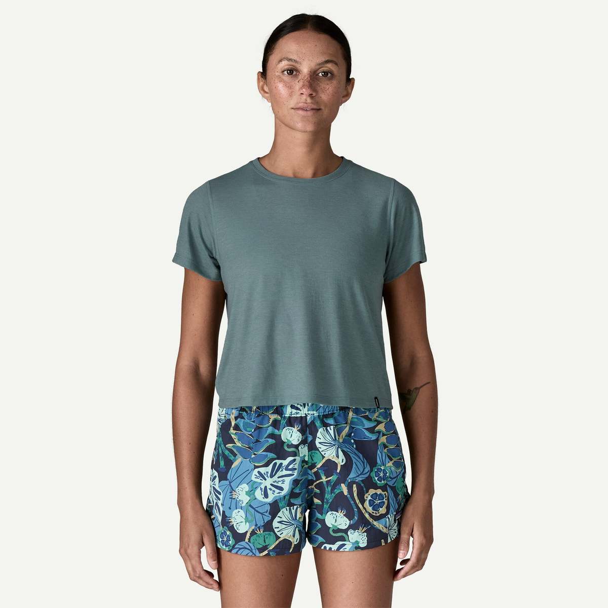 Patagonia Capilene Cool Trail Cropped Shirt - Blue Sage - Image 2 of 6