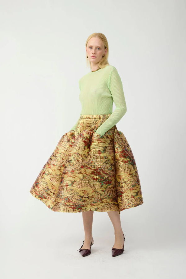 Julia Heuer Kenza Handpleated Skirt