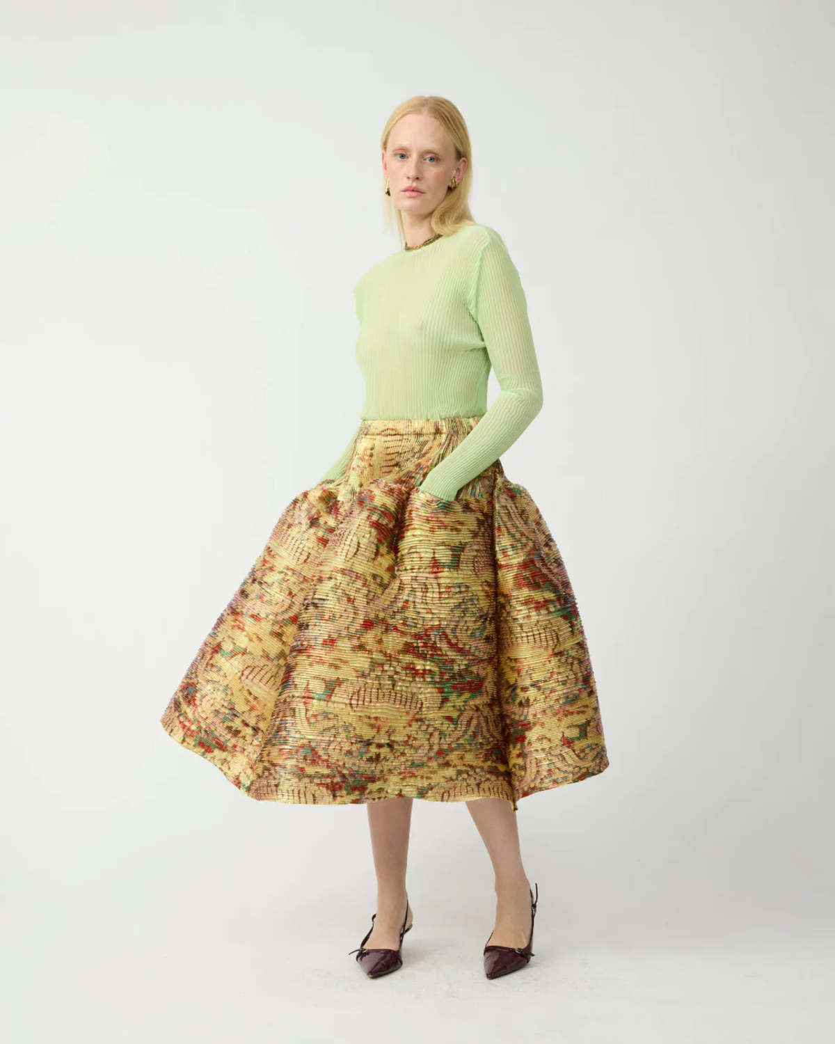Julia Heuer Kenza Handpleated Skirt - Image 1 of 6