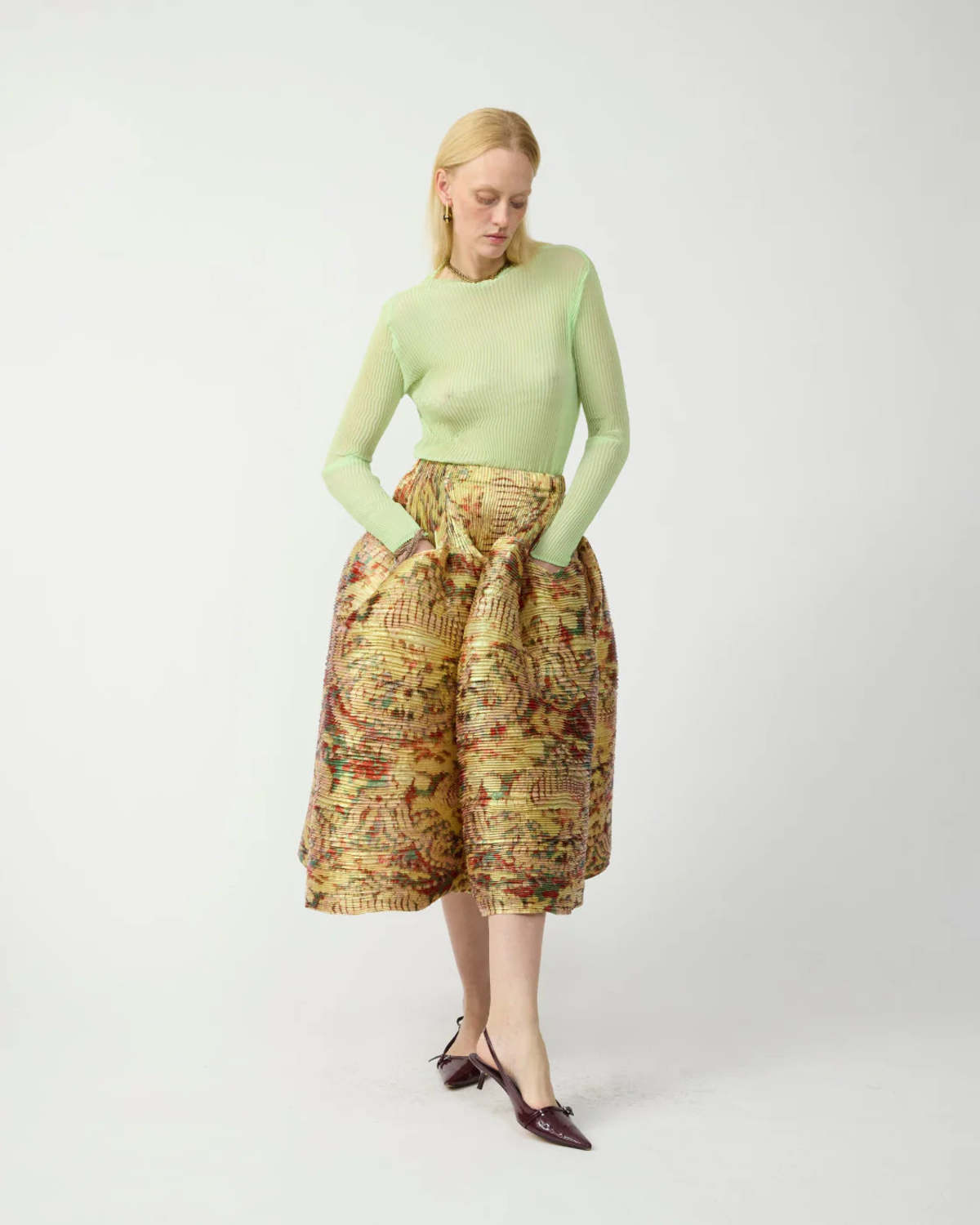 Julia Heuer Kenza Handpleated Skirt - Image 2 of 6