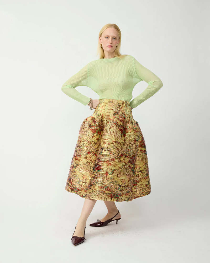 Julia Heuer Kenza Handpleated Skirt