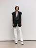 MM6 Maison Margiela Oversized Sleeveless Tuxedo Jacket - Thumbnail 5