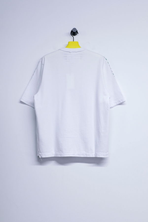 Camiel Fortgens Green & White Stripe Cotton Big Tee