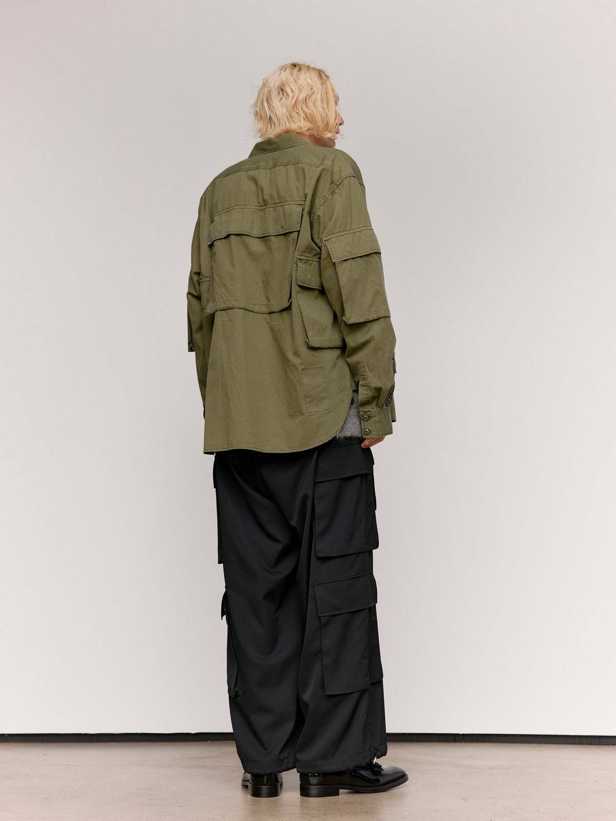 TAKAHIROMIYASHITA The Soloist. Cotton B.D.U Shirt - Olive - Image 8 of 11