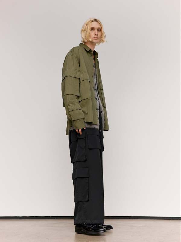 TAKAHIROMIYASHITA The Soloist. Cotton B.D.U Shirt - Olive