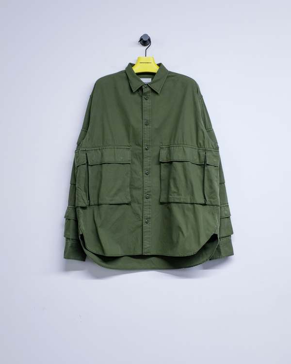 TAKAHIROMIYASHITA The Soloist. Cotton B.D.U Shirt - Olive