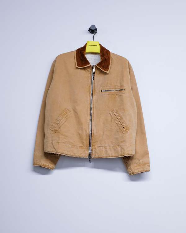 Camiel Fortgens Sand Vintage Wash Cotton Worker Jacket Camiel Fortgens Sand Vintage Wash Cotton Worker Jacket