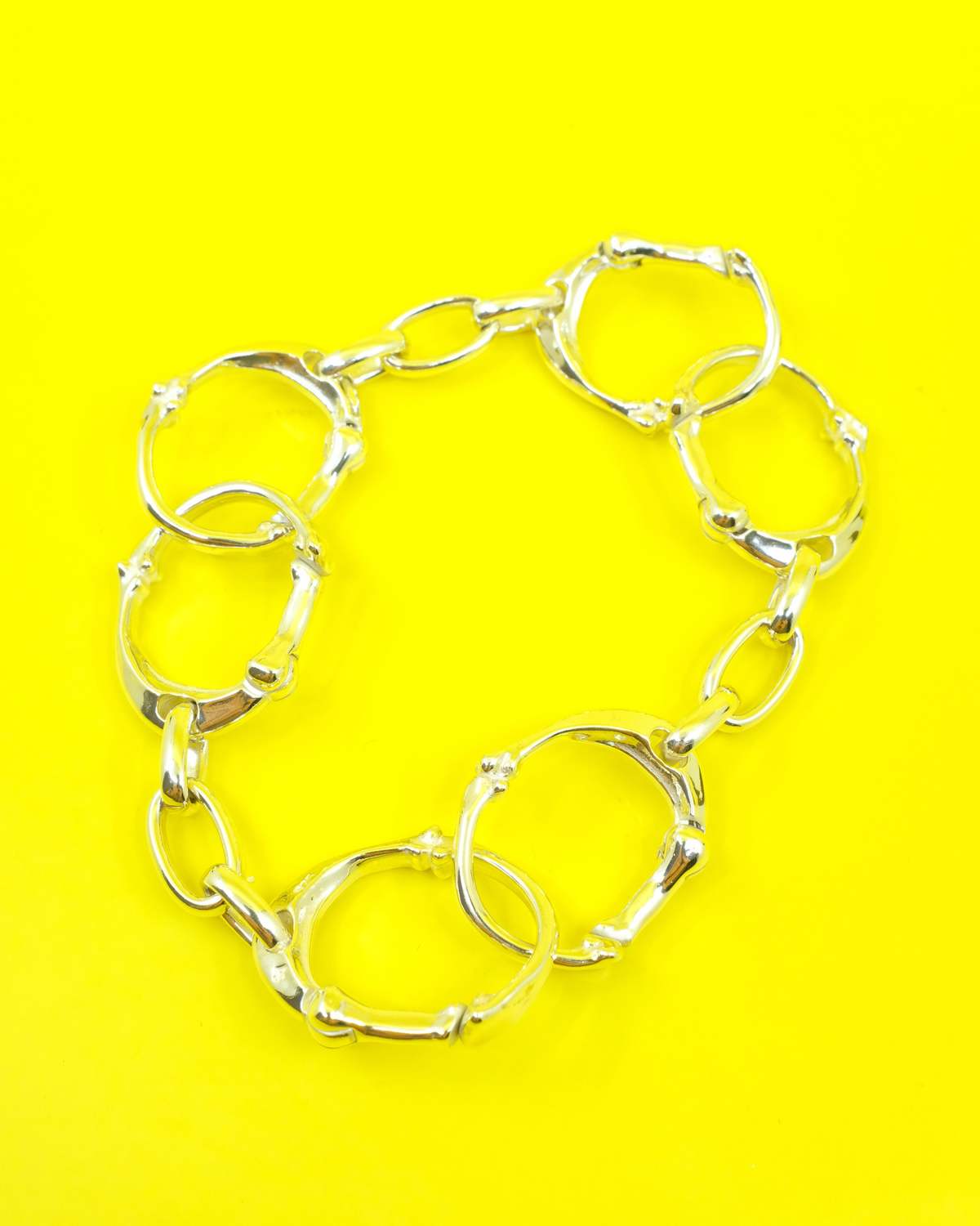 TAKAHIROMIYASHITA The Soloist. Small Silver Bone Shaped Carabiner Bracelet - Image 1 of 4