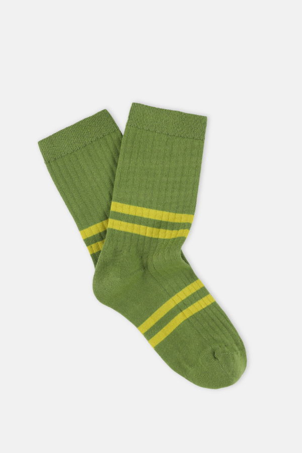 Escuyer Striped Socks - Yellow & Green