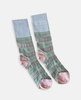 Exquisite J Transparent Stripes Socks - Grey & Green - Thumbnail 1