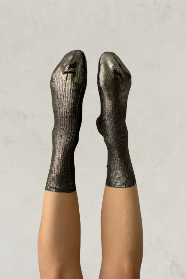 Maria La Rosa Silk Socks - Grey