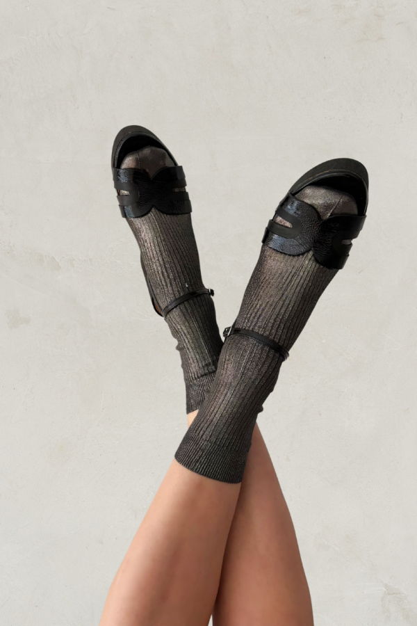 Maria La Rosa Silk Socks - Grey