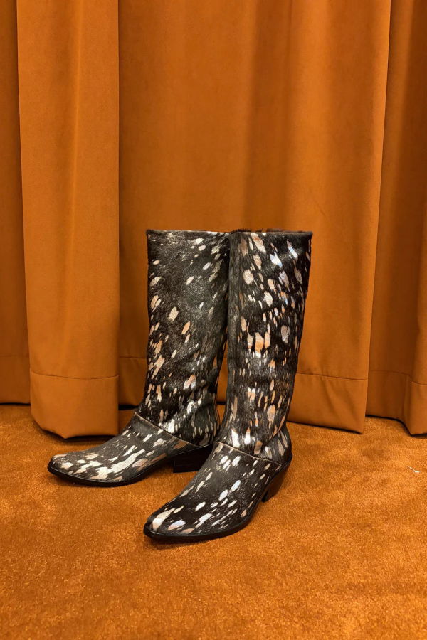 et Tigre Jackie Tall Metallic Ponyhair Boot