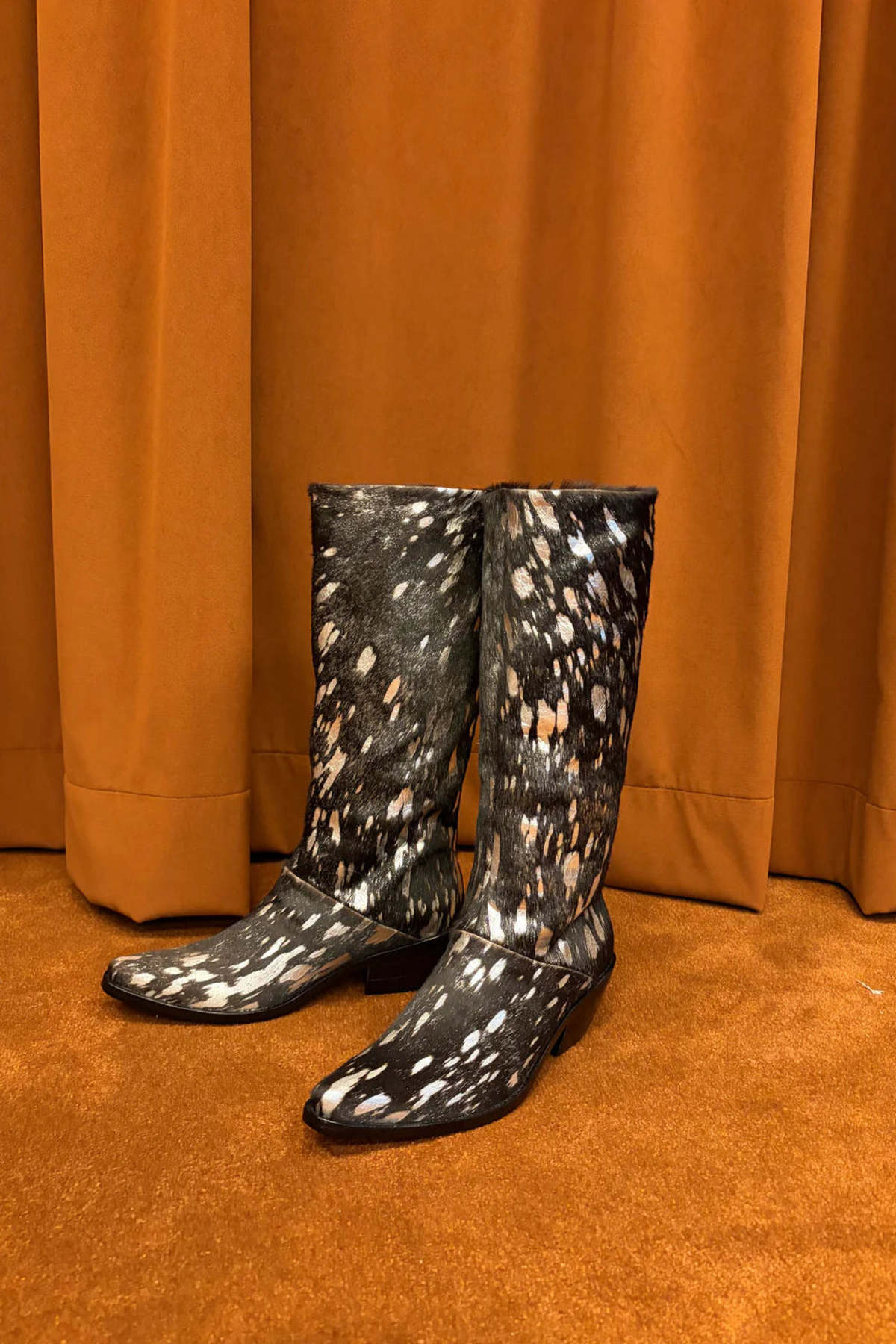 et Tigre Jackie Tall Metallic Ponyhair Boot - Image 1 of 5