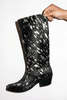 et Tigre Jackie Tall Metallic Ponyhair Boot - Thumbnail 2