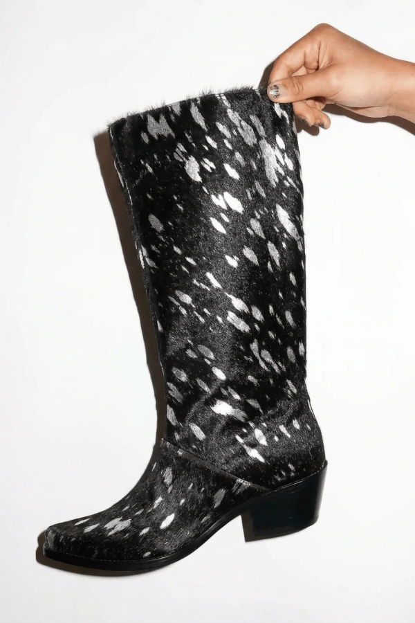 et Tigre Jackie Tall Metallic Ponyhair Boot