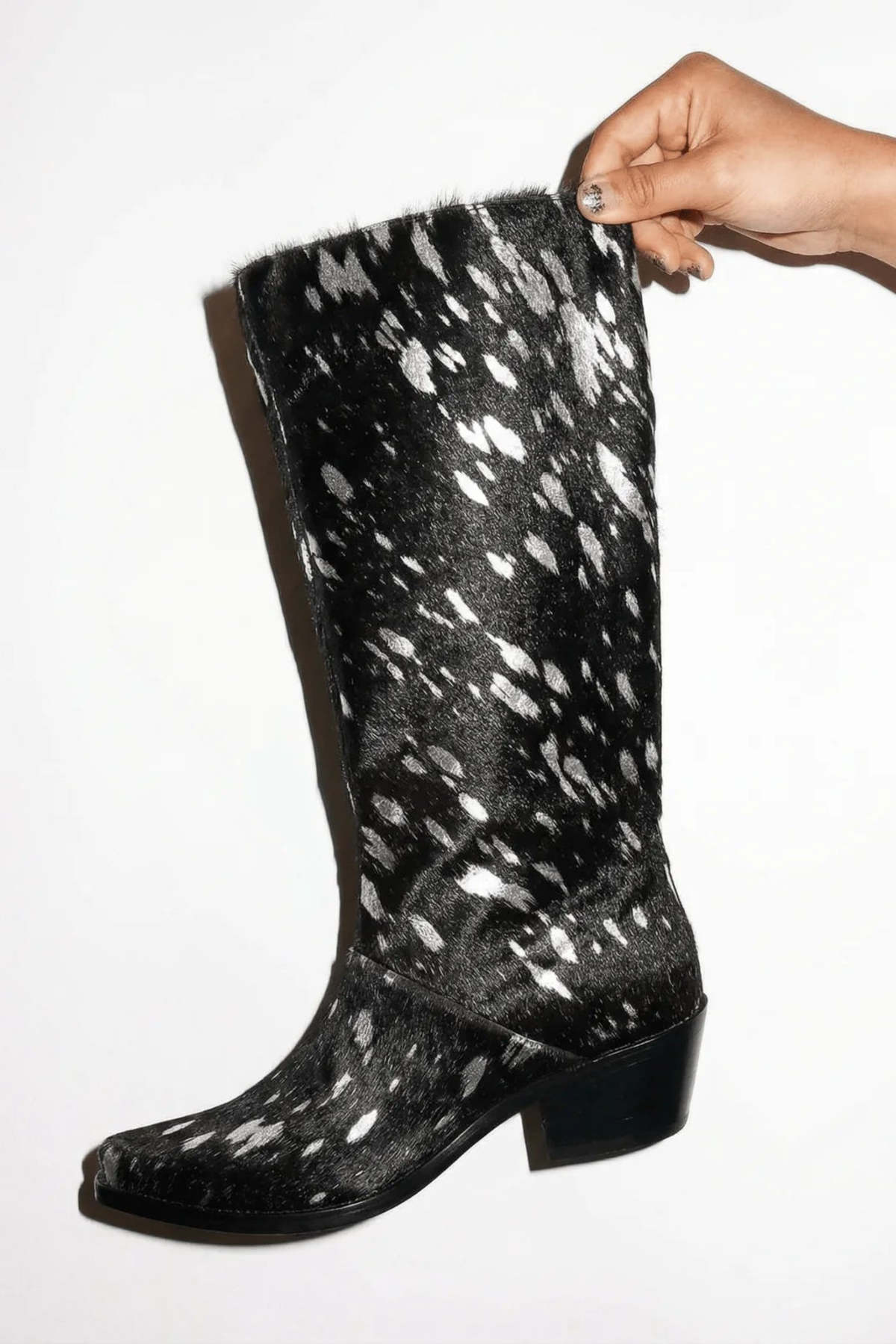 et Tigre Jackie Tall Metallic Ponyhair Boot - Image 2 of 5