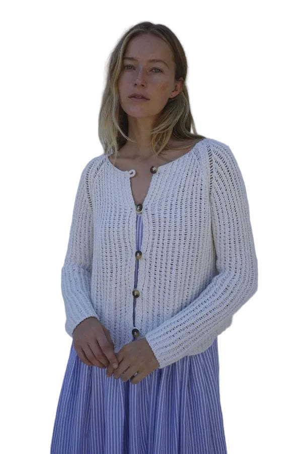 Emma Rothkopf Cleo Cardigan - Salt
