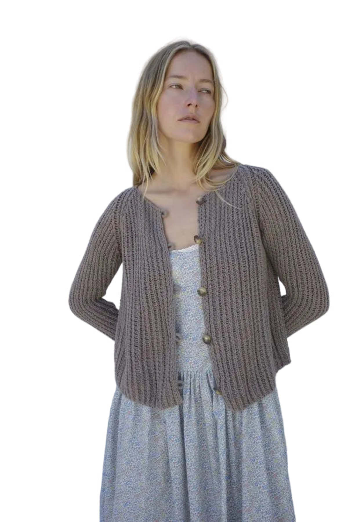 Emma Rothkopf Cleo Cardigan - Stone - Image 4 of 4