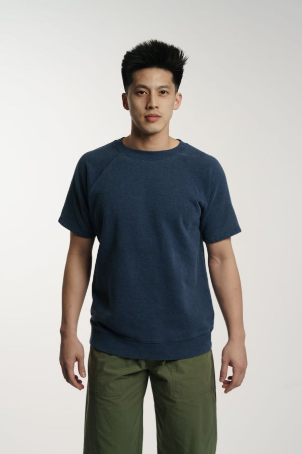 Jungmaven Magnuson SS Raglan Fleece Sweatshirt - Deep Indigo